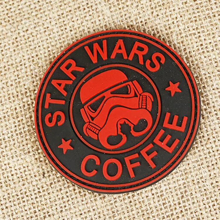 3D PVC STAR WARS COFFEE TACTICAL RUBBER HOOK LOOP PATCH BADGE